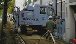 摩擦杭,施工機械と配置例