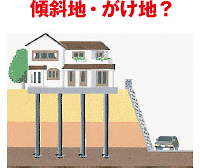 傾斜地?がけ地?