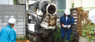 施工機械搬入事例