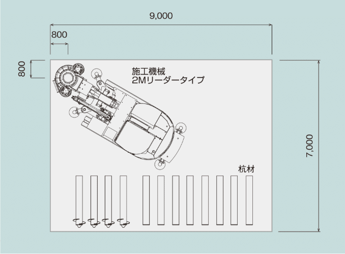 2mリーダー機施工配置図