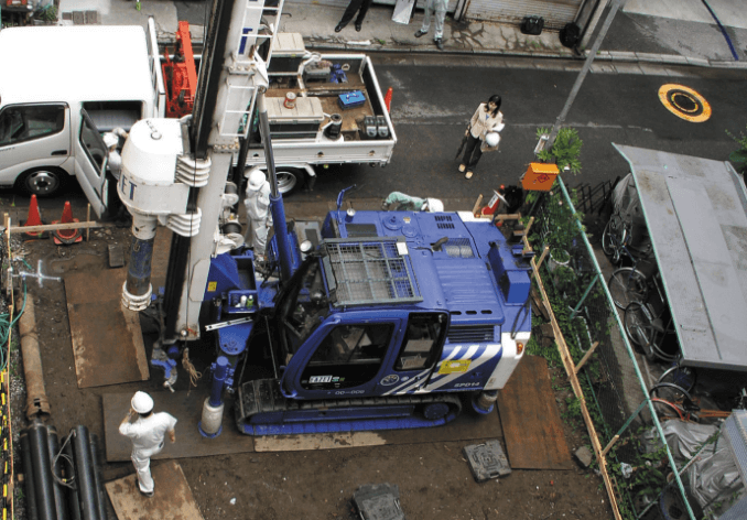 コンパクトな施工機械