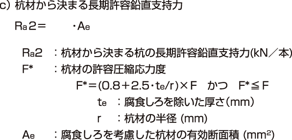 短期引抜き力例:許容鉛直支持力Raの算定2