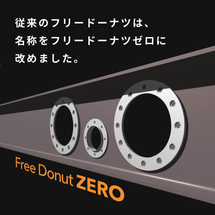 従來のフリードーナツは、名稱をフリードーナツゼロに改めました。 Free Donut ZERO