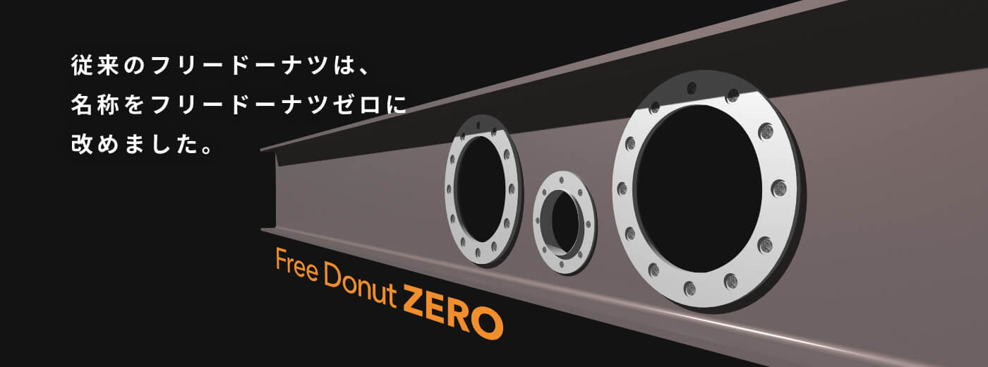 従來のフリードーナツは、名稱をフリードーナツゼロに改めました。 Free Donut ZERO