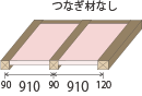 つなぎ材なし　90 910 90 910 120